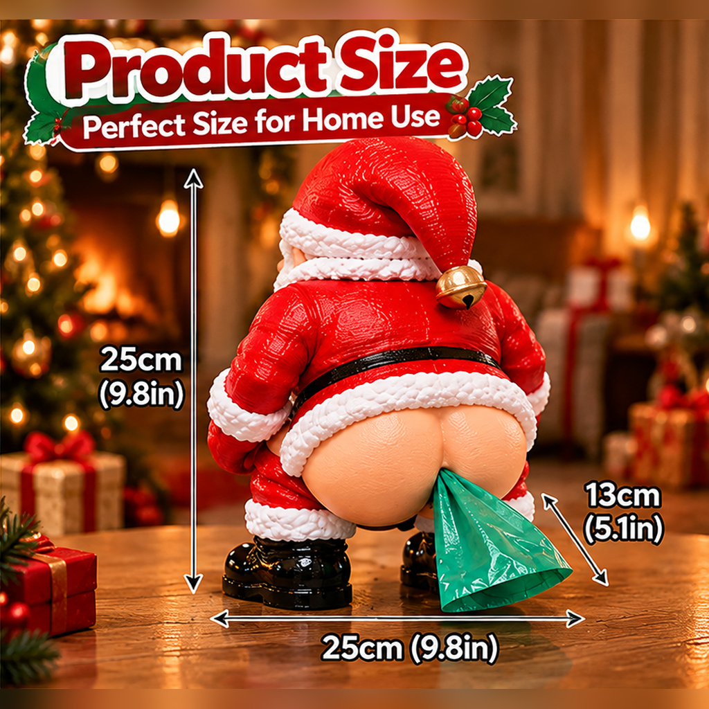 🎅😂 Santa's Cheeky Helper™ – Funny Christmas Trash Bag Dispenser 🎄