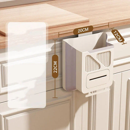 🛒🥬Foldable kitchen hanging trash can