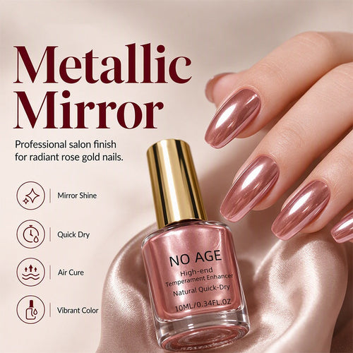 💅✨ Metallic Glow Nail Polish – Quick-Dry, High-Shine Color for Bold Statement Nails