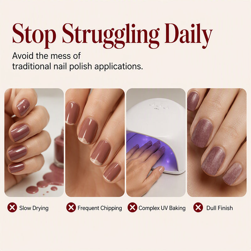 💅✨ Metallic Glow Nail Polish – Quick-Dry, High-Shine Color for Bold Statement Nails
