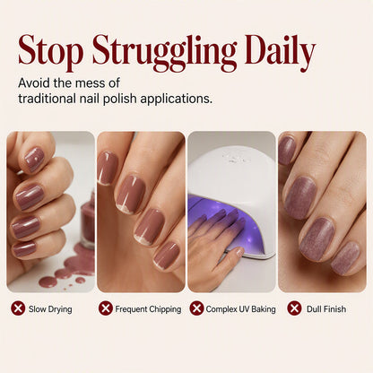 💅✨ Metallic Glow Nail Polish – Quick-Dry, High-Shine Color for Bold Statement Nails