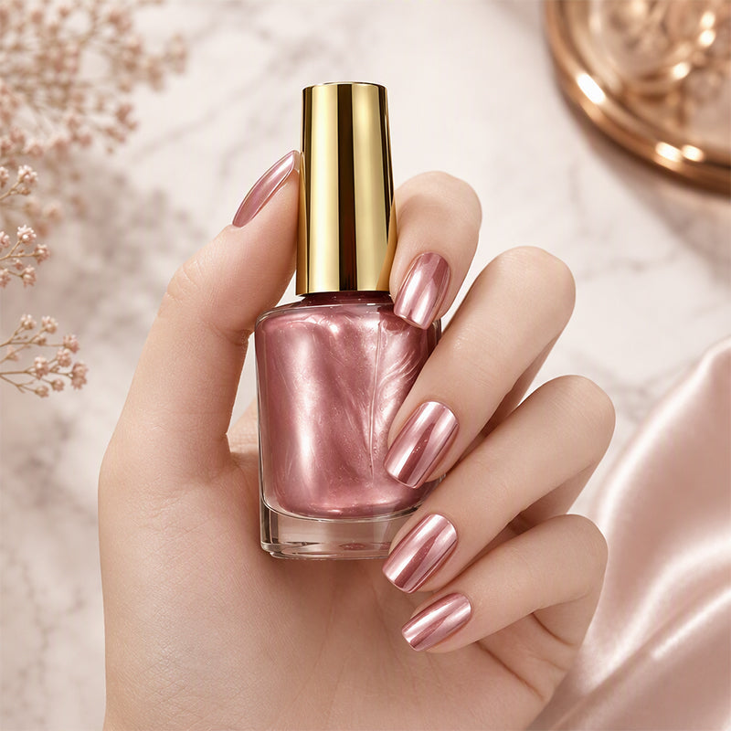 💅✨ Metallic Glow Nail Polish – Quick-Dry, High-Shine Color for Bold Statement Nails
