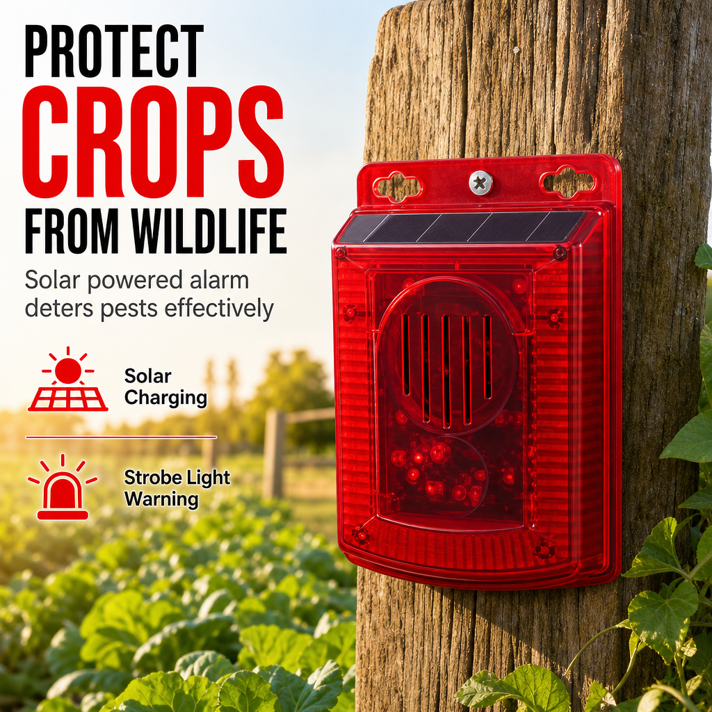 SolarGuard Outdoor Warning Alarm – Sun-Powered Security Alert for Home, Yard & Property