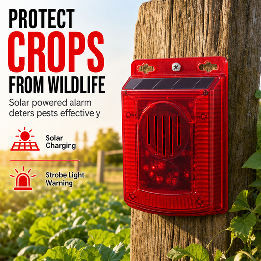 SolarGuard Outdoor Warning Alarm – Sun-Powered Security Alert for Home, Yard & Property