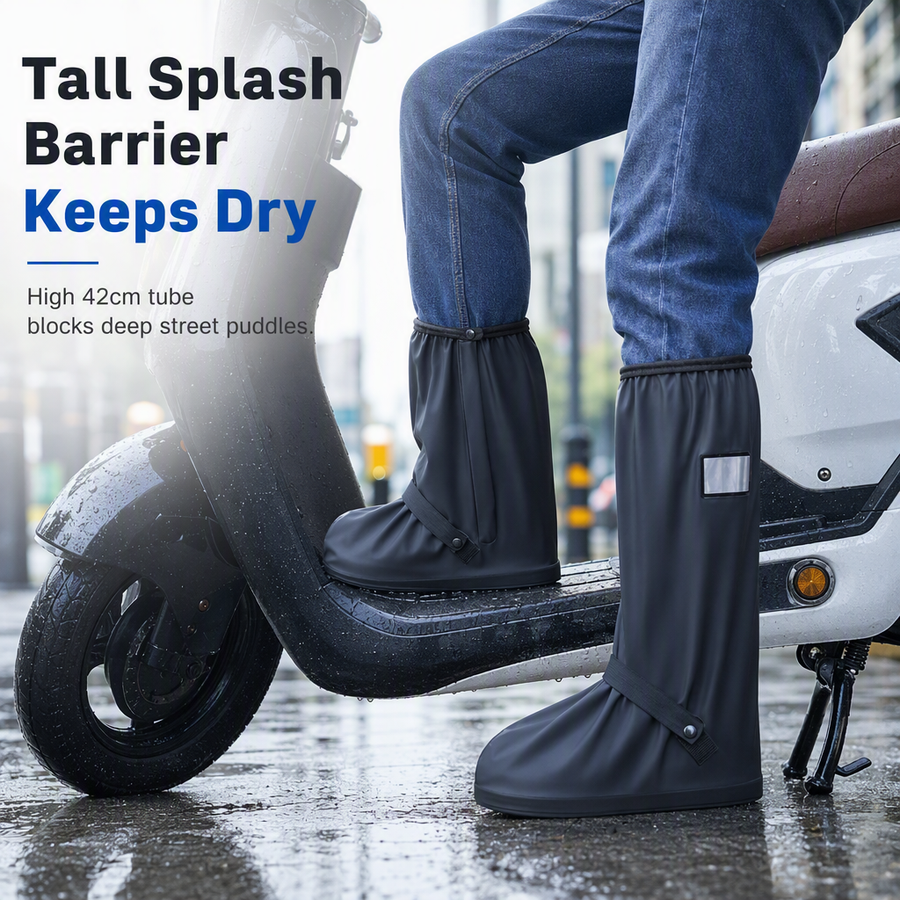 42 centimeter tall protective rain covers beside a scooter