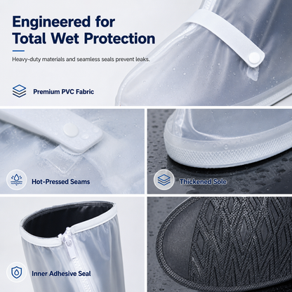 🌧️🥾 Waterproof High-Top Rain Shoe Covers