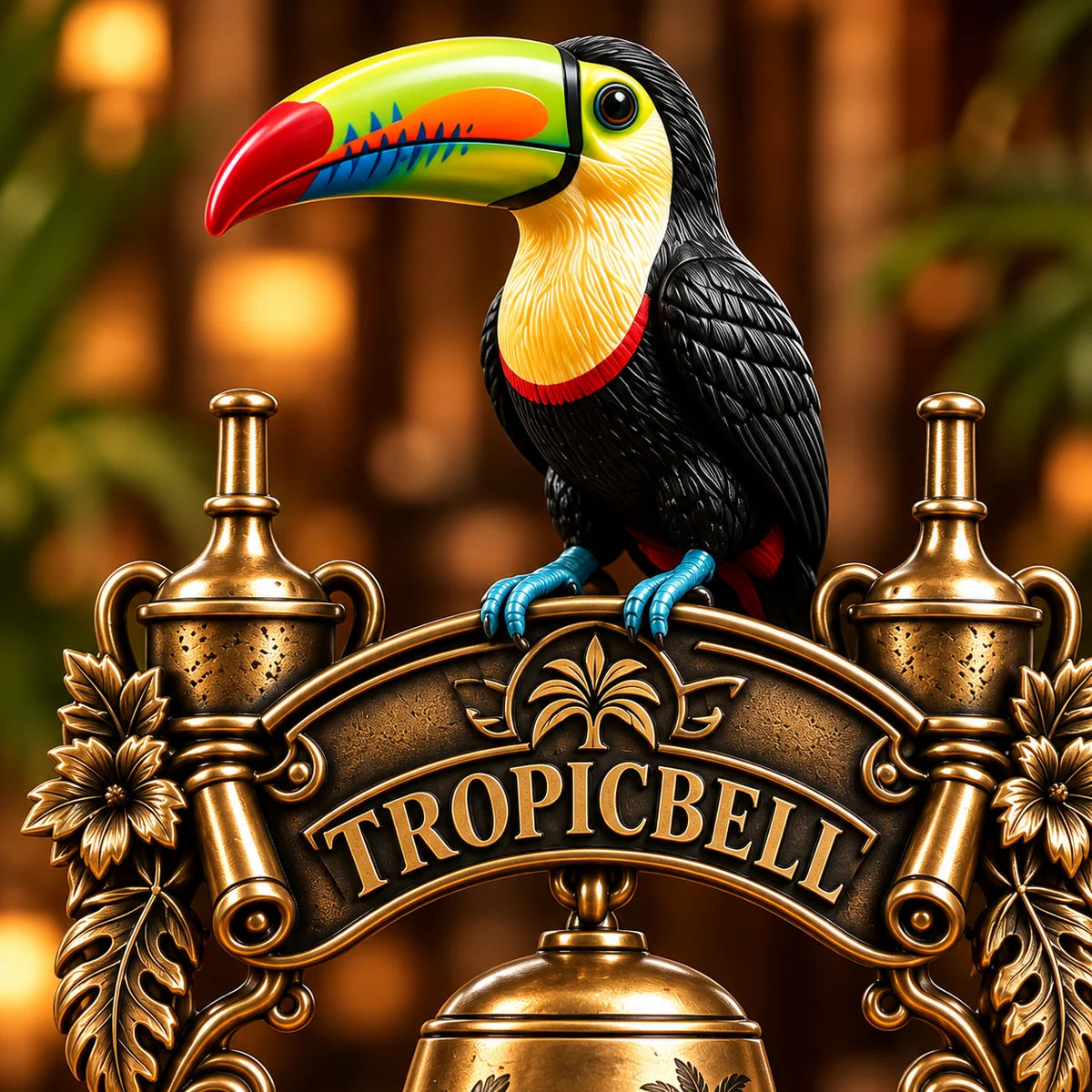 Toucan beak and feathers detail